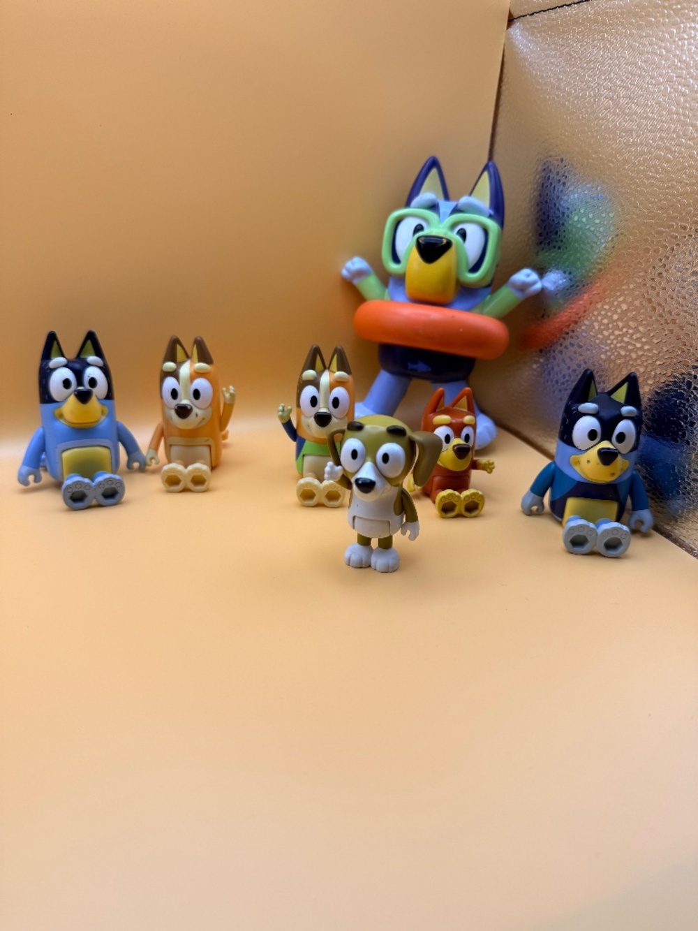 Bluey Family Figures Lot 7 Pieces Bluey Bingo Bandit Chilli Toys